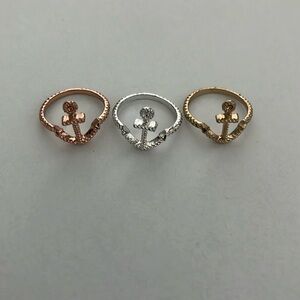 Set of 3 Anchor Rings Size 10